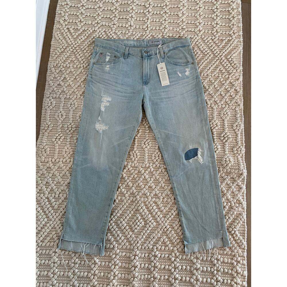 AG Adriano Goldschmied The Ex boyfriend Slouchy Slim Jeans Light Wash NWT 31